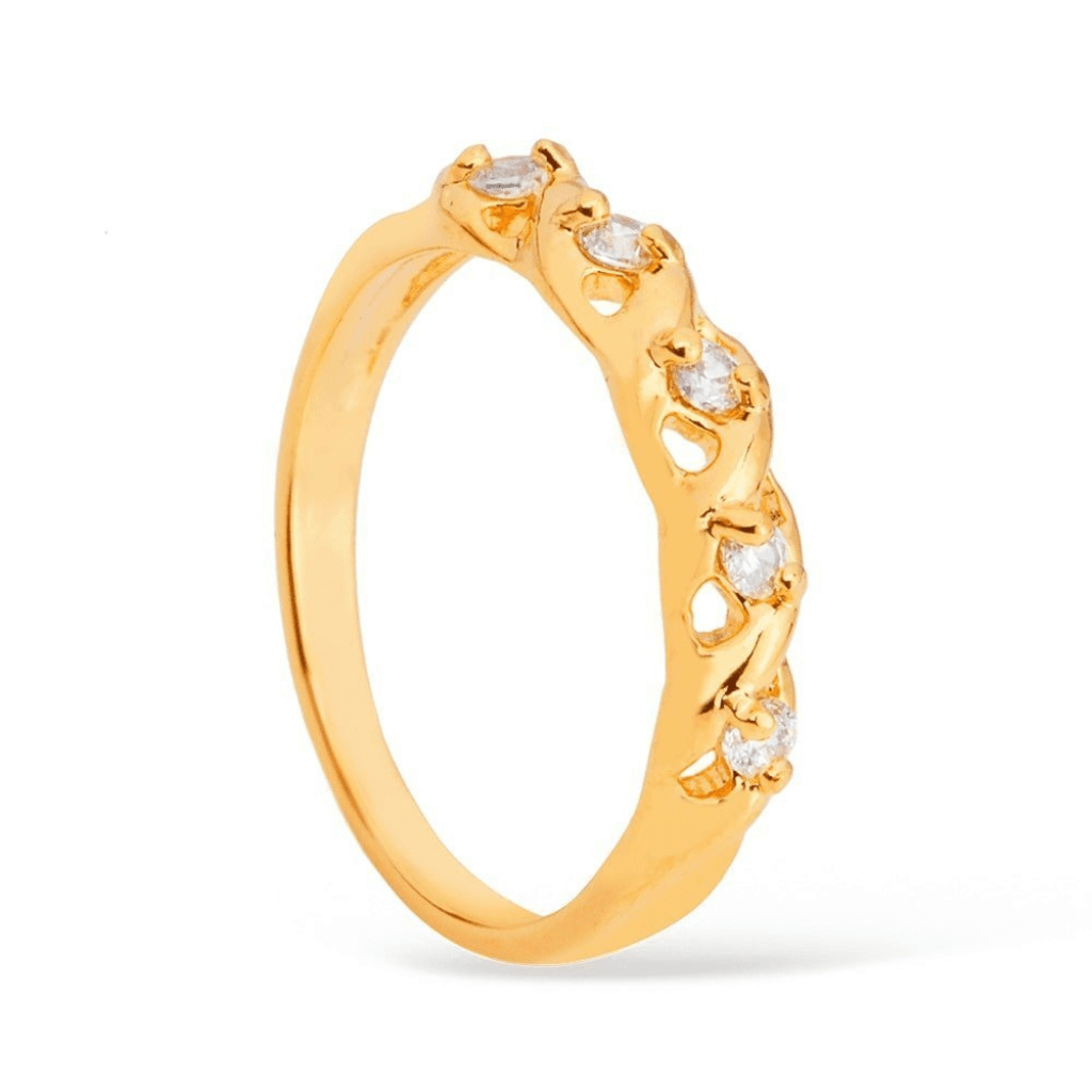 Anel-Dourado-24K-Meia-Aliança-com-5-Zircônias-Zarelle-1