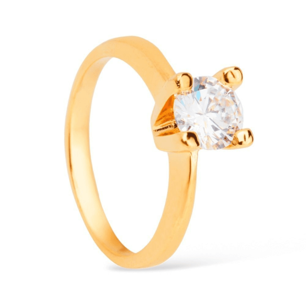 Anel-Dourado-24K-Solitário-com-Zircônia-Redonda-Zarelle-1.1
