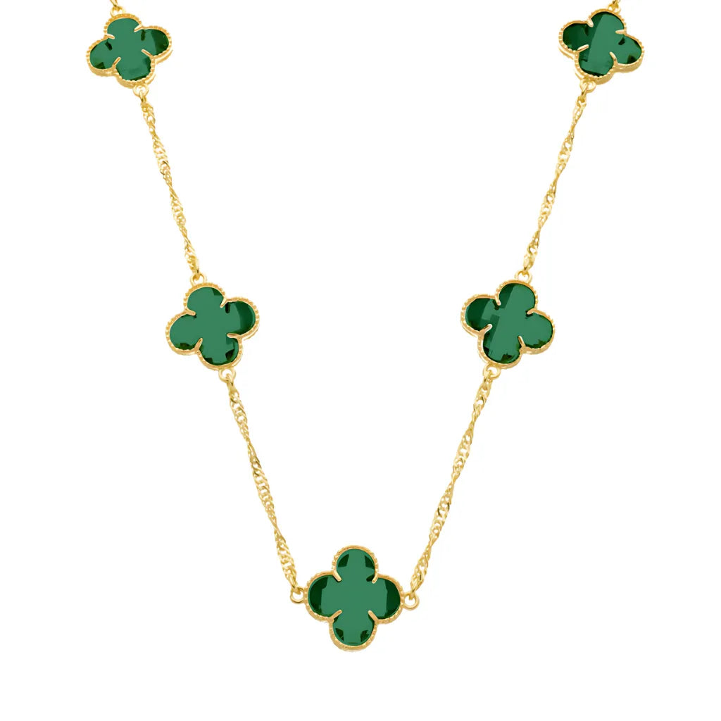 colar-dourado-com-trevos-verdes-banhado-a-ouro-24k