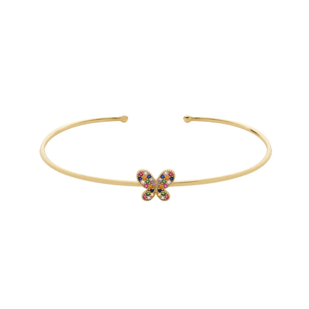 Bracelete-Dourado-24K-com-Borboleta-e-Zirconias-Coloridas-Zarelle-1