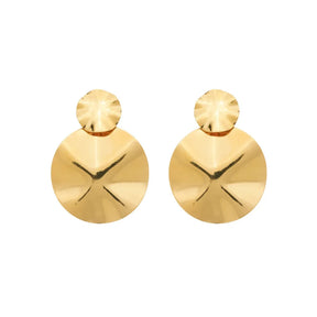 Brinco-Dourado-24K-Dois-Circulos-Organicos-Amassados-Zarelle-1