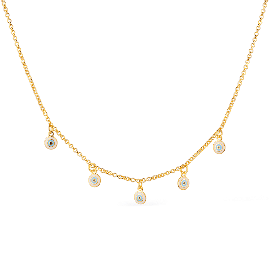 Colar-Dourado-24K-com-Pingentes-Olho-Grego-Zarelle-1