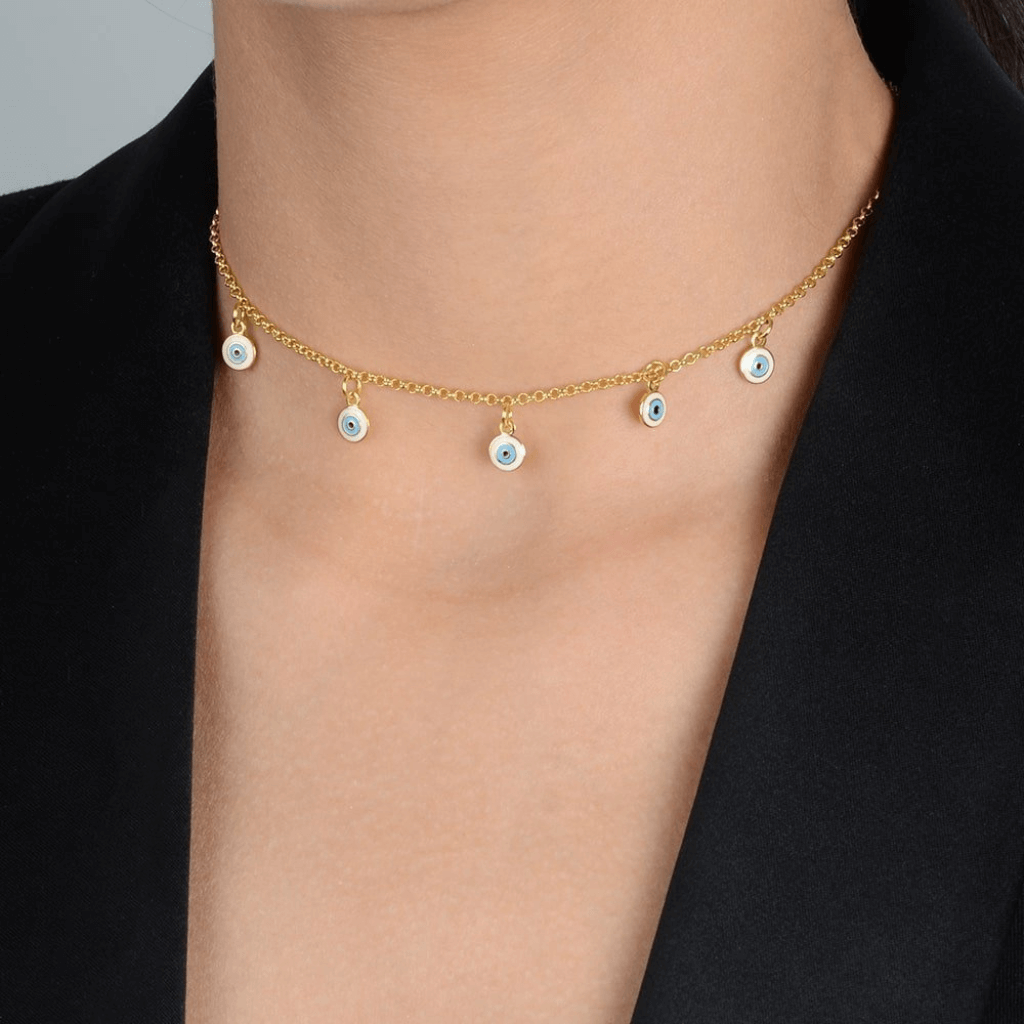 Colar-Dourado-24K-com-Pingentes-Olho-Grego-Zarelle-2