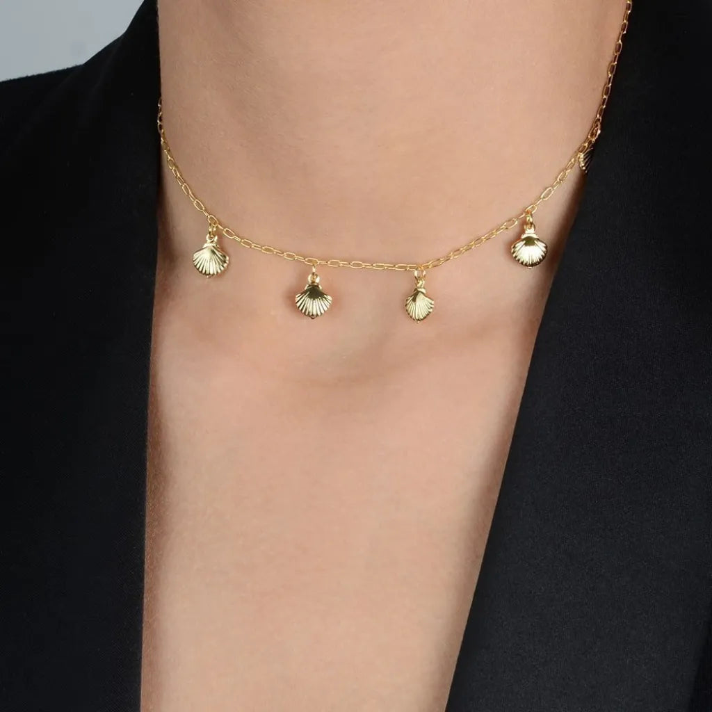 Colar-Dourado-24K-de-Concha-com-Extensor-Zarelle-2