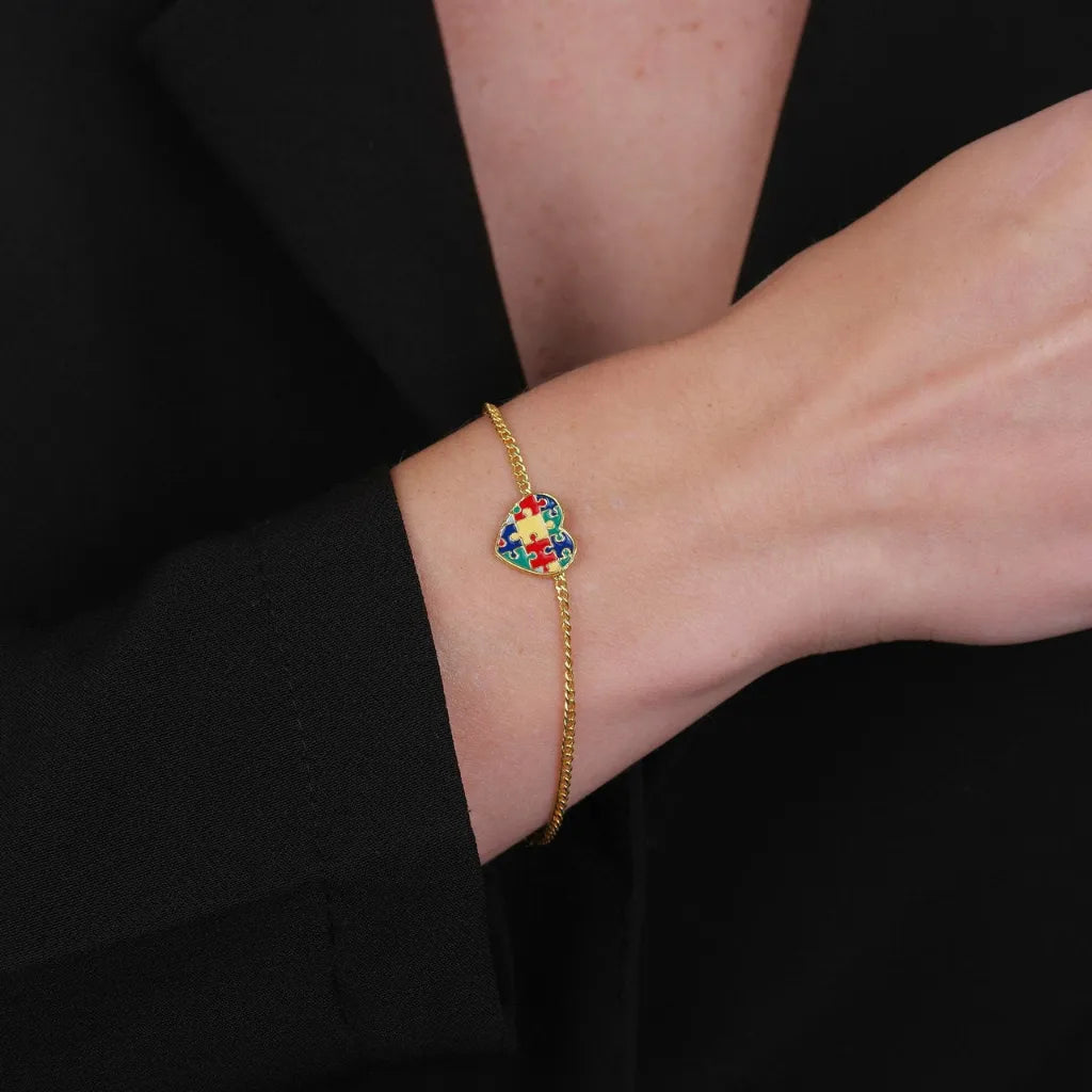 Pulseira-Dourada-24K-Coracao-Autismo-Zarelle-2
