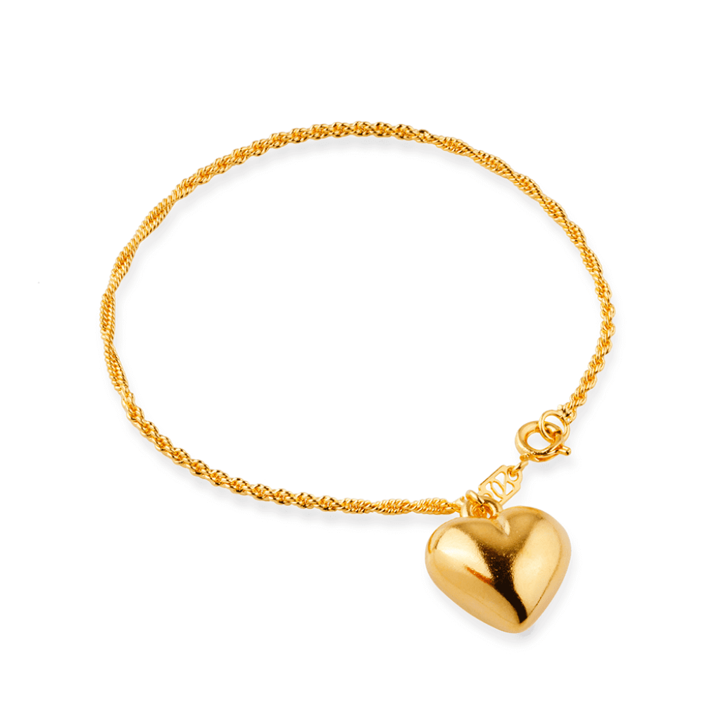 Pulseira-Dourada-24K-Cordão-Baiano-com-Coração-Zarelle-1