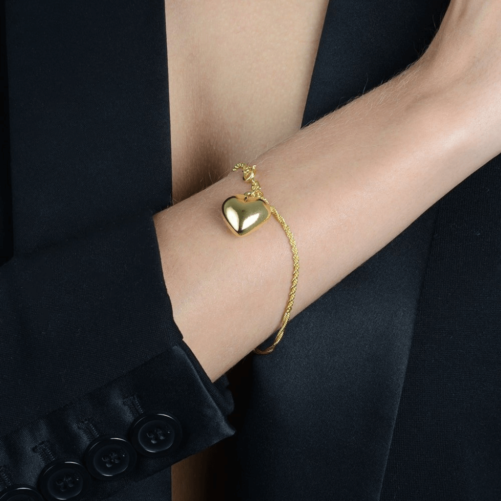 Pulseira-Dourada-24K-Cordão-Baiano-com-Coração-Zarelle-2
