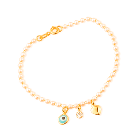 Pulseira-Dourada-24K-de-Pérolas-com-Olho-Grego-Coração-e-Ponto-de-Luz-Zarelle-1