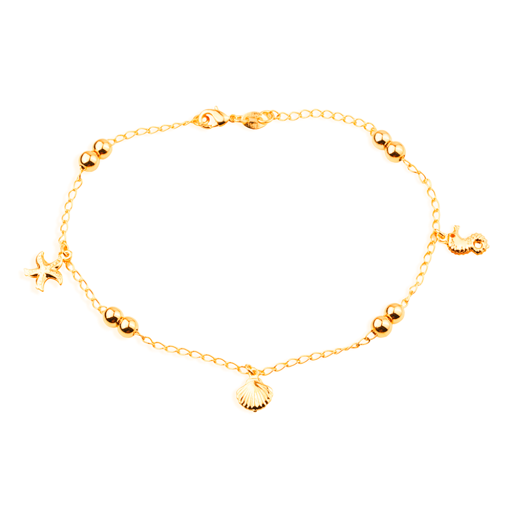 Tornozeleira-Dourada-24K-Fundo-do-Mar-com-Bolas-Zarelle-1