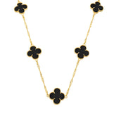 colar-dourado-24k-com-trevos-pretos-esmaltados-luxo-1